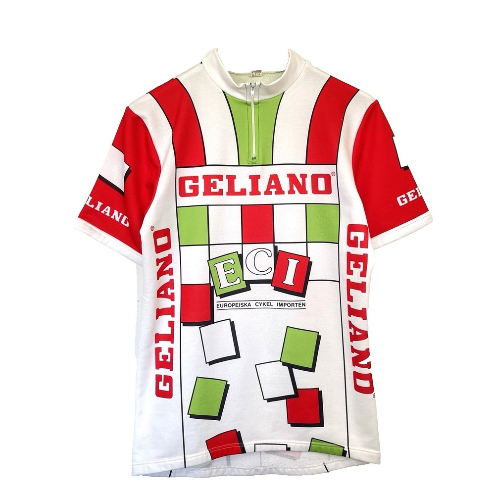 Rare Geliano ECI Cycling Jersey Medium Vintage Made in‎ Italy